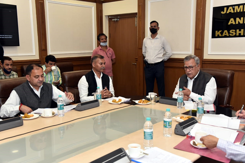 Farooq Khan, Advisor to LG, interacting with representatives of farmers in Jammu. Farooq Khan, Advisor to LG, interacting with representatives of farmers in Jammu.