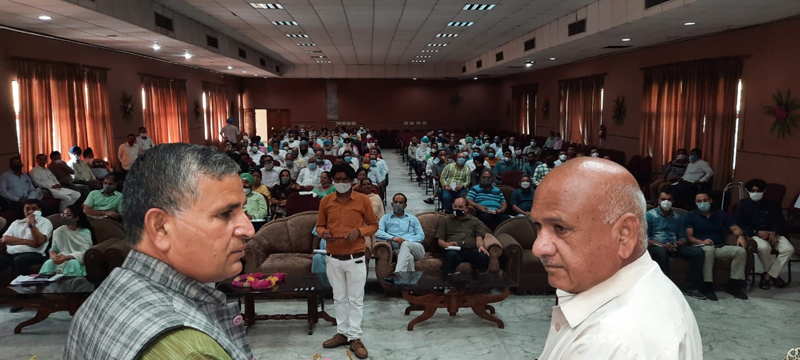 DDC Chairman Bharat Bhushan at Janta Darbar in R S Pura on Wednesday. DDC Chairman Bharat Bhushan at Janta Darbar in R S Pura on Wednesday.