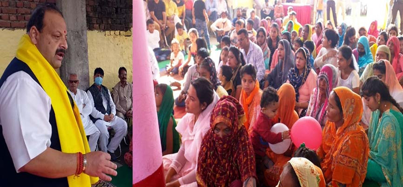 Former MLA Devender Singh Rana addressing a gathering on Wednesday. Former MLA Devender Singh Rana addressing a gathering on Wednesday.