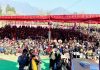 NC vice president Omar Abdullah addressing a public meeting at Gool on Saturday.