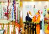 BJP President J P Nadda addressing during his visit to Baba Namdev Gurudwara, in Kanpur on Tuesday. (UNI)
