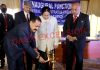 Union MoS Dr Jitendra Singh lighting lamp to inaugurate second bench of CAT in Srinagar on Tuesday. —Excelsior/Shakeel