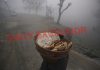 Amid fog, a man carries traditional bread early in the morning for further supply to people in Srinagar. —Excelsior/Shakeel