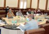 Principal Secretary APD, Navin K Choudhary chairing SLEC meeting in Jammu on Monday.