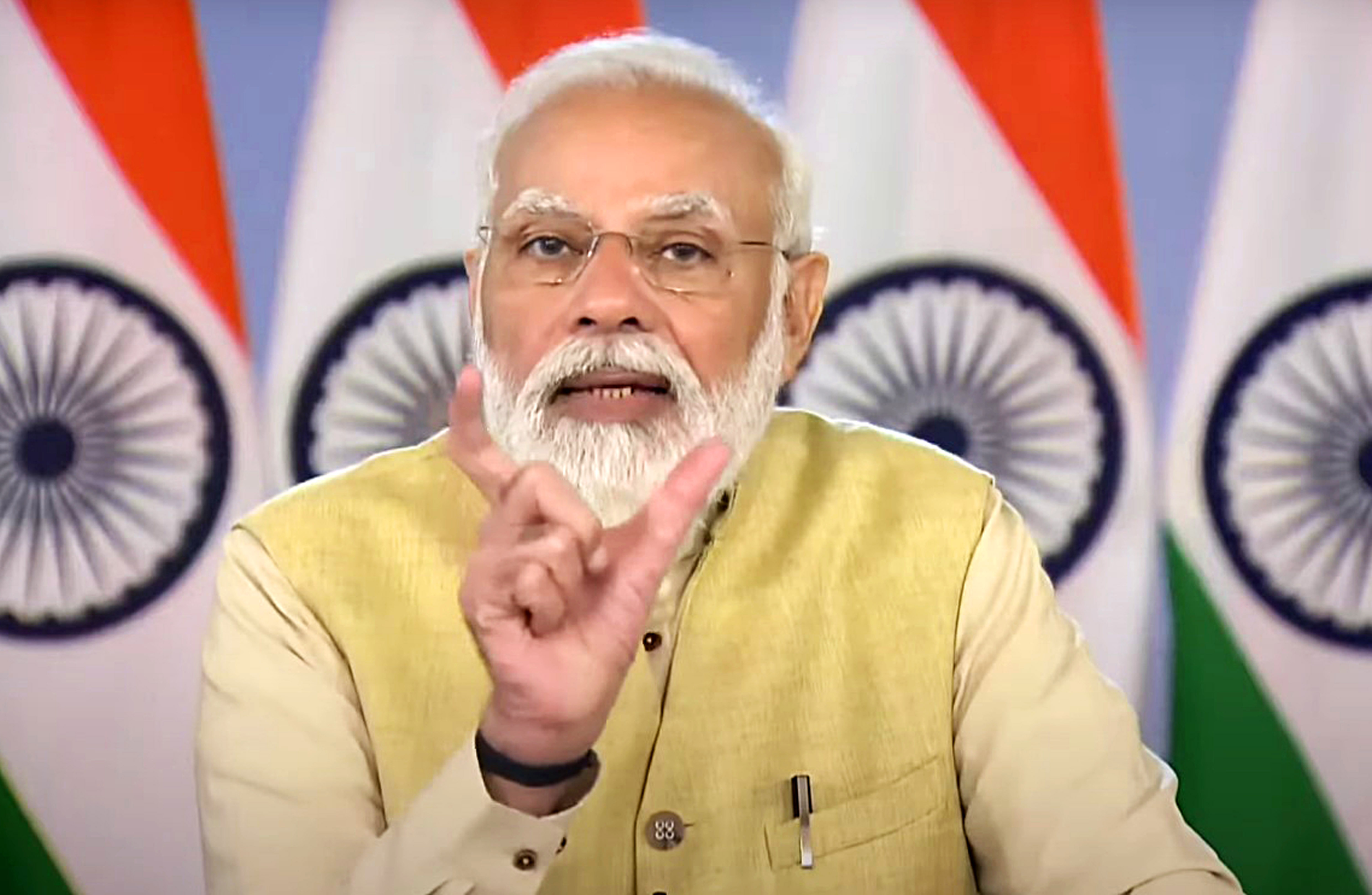 Prime Minister Narendra Modi addressing during the inaugural session of 28nd All India Presiding Officers' Conference through video conferencing, in New Delhi on Wednesday. (UNI) Prime Minister Narendra Modi addressing during the inaugural session of 28nd All India Presiding Officers' Conference through video conferencing, in New Delhi on Wednesday. (UNI)