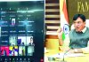 Union Minister for Health and Family Welfare, Chemicals and Fertilizers, Mansukh Mandaviya discussing the strengthening the Prime Minister’s ‘Har Ghar Dastak’ campaign with Non-Governmental Organisations, Civil Society Organisations and Development partners, through video conferencing, in New Delhi on Tuesday. (UNI)