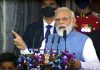 Prime Minister Narendra Modi addressing at the central hall of Parliament during Constitution Day celebration, in New Delhi on Friday. (UNI)