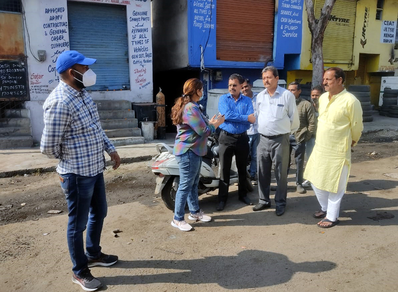 JMC team during a sanitation drive at Narwal in Jammu on Friday. JMC team during a sanitation drive at Narwal in Jammu on Friday.