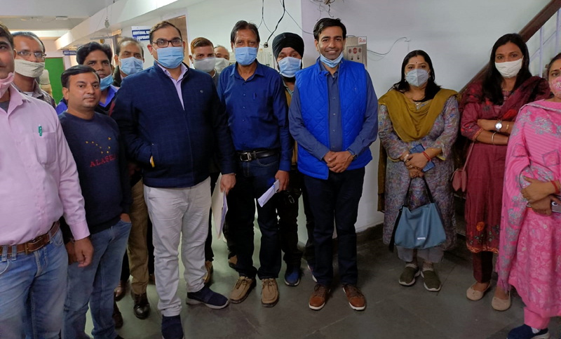 A delegation of Plus 2 Lecturers during a meeting with Principal Secretary, Education, B K Singh at Civil Secretariat, Jammu on Tuesday. A delegation of Plus 2 Lecturers during a meeting with Principal Secretary, Education, B K Singh at Civil Secretariat, Jammu on Tuesday.