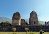 Tourists click ancient Krimchi temples in Udhampur district. — Excelsior/Rakesh