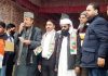 Senior AICC leader Ghulam Nabi Azad addressing public rally at Gool on Thursday. —Excelsior/Parvaz Mir