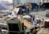 A view of devastation caused by a blast in Ludhiana court complex on Thursday. (UNI)