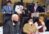 Lieutenant Governor Manoj Sinha chairing a meeting of the SASB in Jammu on Wednesday.