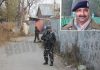 Security personnel in action during an encounter at village Rajpora in Pulwama on Wednesday. (Inset) DGP Dilbag Singh. -Excelsior/Younis Khaliq