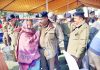 DGP Dilbag Singh interacting with family member of a police martyr at DPL Kathua.