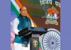 Minister for Defence Rajnath Singh addressing at the inauguration of the Swarnim Vijay Parv at India Gate in New Delhi on Sunday.