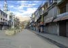 A view of complete bandh in Leh on Monday. -Excelsior/Morup Stanzin
