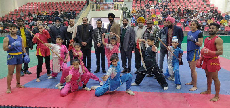 Winners displaying talent while posing with chief guest Surjit Singh Slathia and others at Samba. Winners displaying talent while posing with chief guest Surjit Singh Slathia and others at Samba.