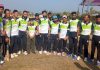 Winning team posing for a group photograph at Satna, Madhya Pradesh on Saturday.