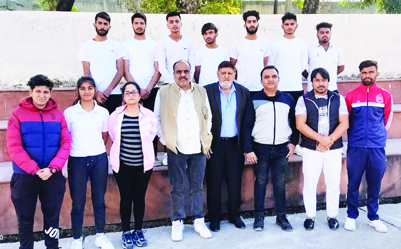 Selected team members posing for a group photograph along with officials at Jammu. Selected team members posing for a group photograph along with officials at Jammu.