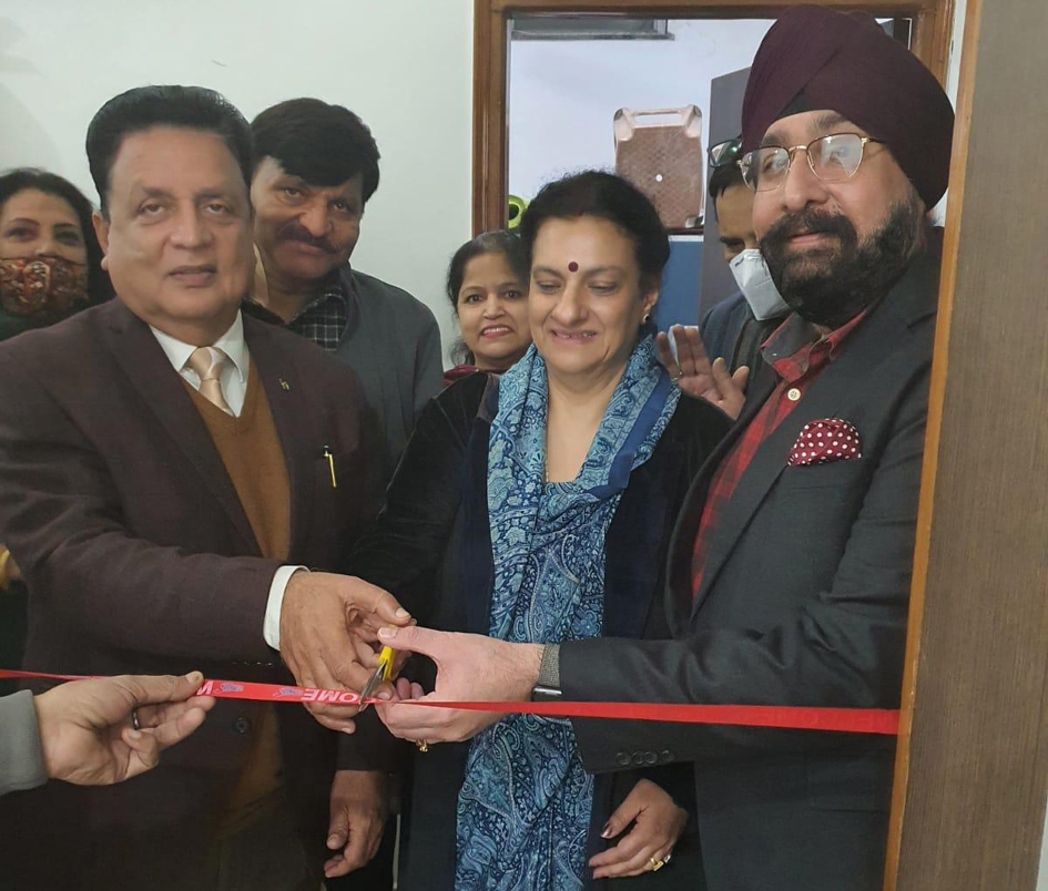Honorary secretary, Rattandeep Anand cutting the ribbon while introducing new games in the Jammu Club premises at Jammu on Friday.