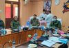 DIG Suleman Choudhary chairing a meeting at DPL Udhampur on Friday.DIG Suleman Choudhary chairing a meeting at DPL Udhampur on Friday.