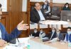 Chief Secretary Dr. Arun K Mehta chairing a meeting in Jammu.