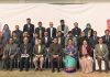 Union Minister Dr Jitendra Singh in a group photograph with 1999 to 2002 batches of J&K Administrative Service (JKAS) officers during Capacity Building Programme organised by DARPG, Union Ministry of Personnel, at New Delhi on Friday.