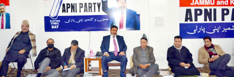 Altaf Bukhari chairing Working Committee meeting of JKAP. Altaf Bukhari chairing Working Committee meeting of JKAP.