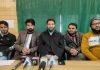 JKFRC during a press conference in Srinagar on Wednesday. — Excelsior/Shakeel