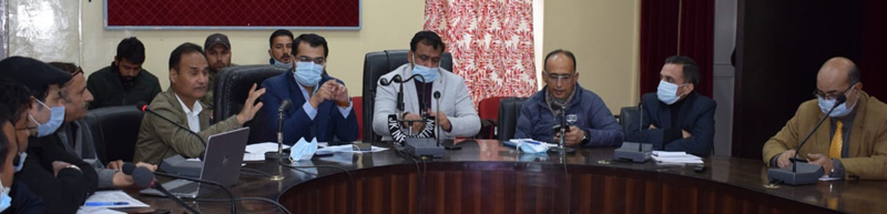 Mission Director NHM chairing a meeting at Doda. Mission Director NHM chairing a meeting at Doda.