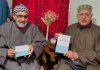 NC president Dr Farooq Abdullah releasing Urdu translation of a compendium penned by Mir Syed Ali Hamadani.