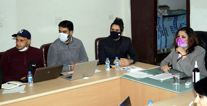 COO Himayat Mission Deepika K Sharma chairing a meeting on Friday. COO Himayat Mission Deepika K Sharma chairing a meeting on Friday.