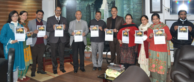 JU Vice-Chancellor and others releasing Wild Edible Mushroom Calendar on Tuesday. JU Vice-Chancellor and others releasing Wild Edible Mushroom Calendar on Tuesday.