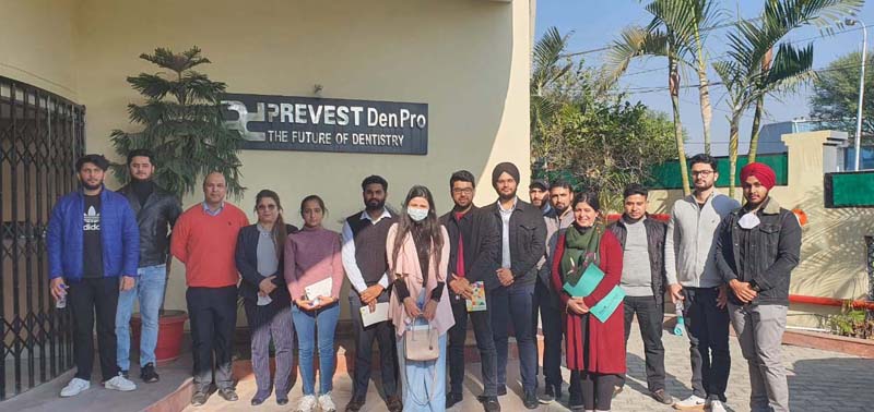 Officials and students during visit to Prevest Denpro Corporation.