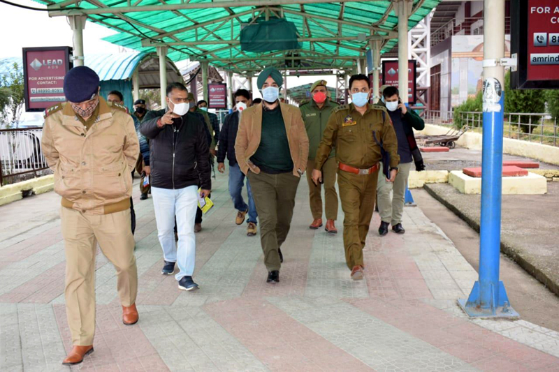 DC Reasi Charandeep Singh during visit to Railway Station Katra.
