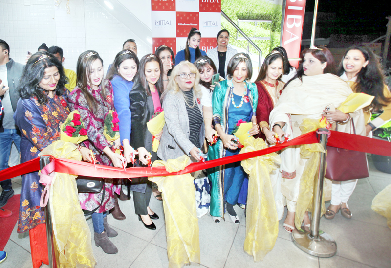 Managing Director Siddharth Bindra along with others inaugurating BIBA's first store at Apsra Road Jammu on Friday. -Excelsior/Rakesh