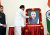VP, M Venkaiah Naidu paying floral tribute to the portrait of Former Prime Minister, Atal Bihari Vajpayee on the occasion of his birth anniversary at Raj Bhavan, in Chennai on Saturday. (UNI)