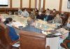 Advisor Farooq Khan chairing a meeting in Jammu on Friday.