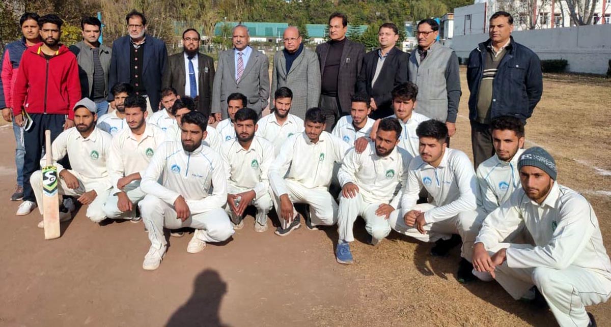 Winning team posing for a group photograph along with dignitaries at Rajouri. Winning team posing for a group photograph along with dignitaries at Rajouri.