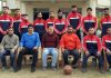 Selected team posing for a group photograph with Director, Dr Daud Iqbal Baba at University of Jammu.