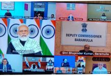 Prime Minister Narendra Modi during virtual interaction with DMs on Saturday.