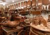 A showroom displaying articles made from Walnut wood in Srinagar. (UNI)