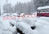 Patnitop tourist resort experiences season’s heavy snowfall on Saturday. -Excelsior/K Kumar