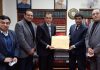 Union Secretary DARPG V Srinivas presenting first copy of DGGI to Chief Secretary Dr Arun Kumar Mehta in Jammu on Friday.