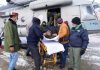 IAF airlifts four patients including a BSF jawan from the snow-bound Tangdhar sector in Kashmir. -Excelsior/Abid Nabi
