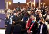 Lieutenant Governor Manoj Sinha addressing the business leaders in Dubai on Thursday.