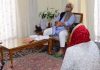 Lt Governor and VC DDC Udhampur during a meeting.
