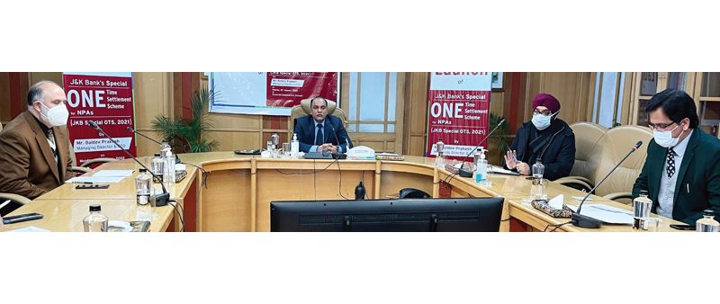 J&K Bank MD and CEO during launch of Special OTSS.