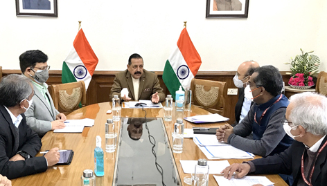 Union Minister Dr Jitendra Singh presiding over a high level meeting of all Secretaries of Science Ministries and Science Departments, at New Delhi on Wednesday. Union Minister Dr Jitendra Singh presiding over a high level meeting of all Secretaries of Science Ministries and Science Departments, at New Delhi on Wednesday.
